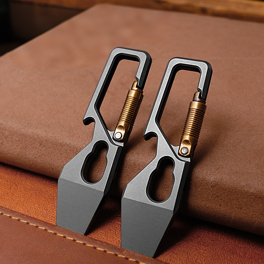 Titanium Multi-Tool Carabiner for Men - EDC Gear & Outdoor Survival Tool - Heavy-Duty Keychain Tool for Hiking, Camping, and Everyday Carry-2